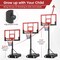 Adjustable Basketball Hoop 3.3 to 7 ft Height Outdoor and Poolside Stand with Shatterproof Backboard PE Base